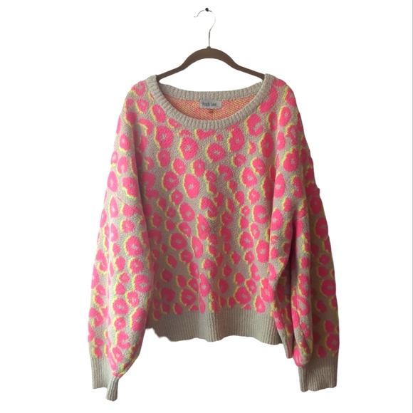 Peach Love California Sweaters - Peach Love California Women's Plus Size Long Sleeve Sweater Size 1X
